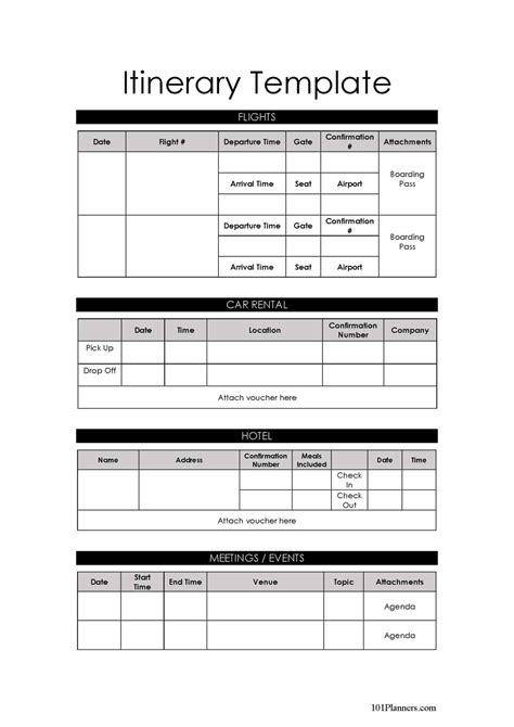 wonderlog|free itinerary template word.